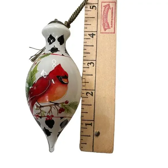 Ne'Qwa Art Peace Cardinal With Black and White Border Ornament Season Of Peace 4 - Picture 9 of 10